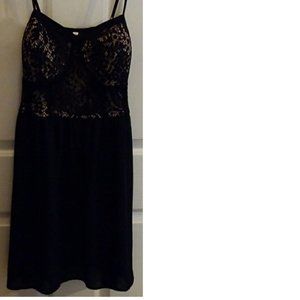 Black Summer Dress Spaghetti Strap Sz XL